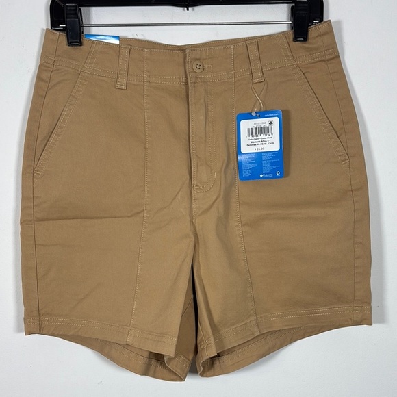 Columbia Women Regular Fit Shorts 8 Tan Khaki Chino NWT Outdoor Hiking Summer - Picture 7 of 7